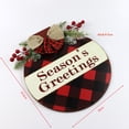 thumbnail image 2 of Coofit Christmas Welcome Sign Hanging Plaid Rustic Front Porch Sign Wall Sign with Bow, 2 of 10