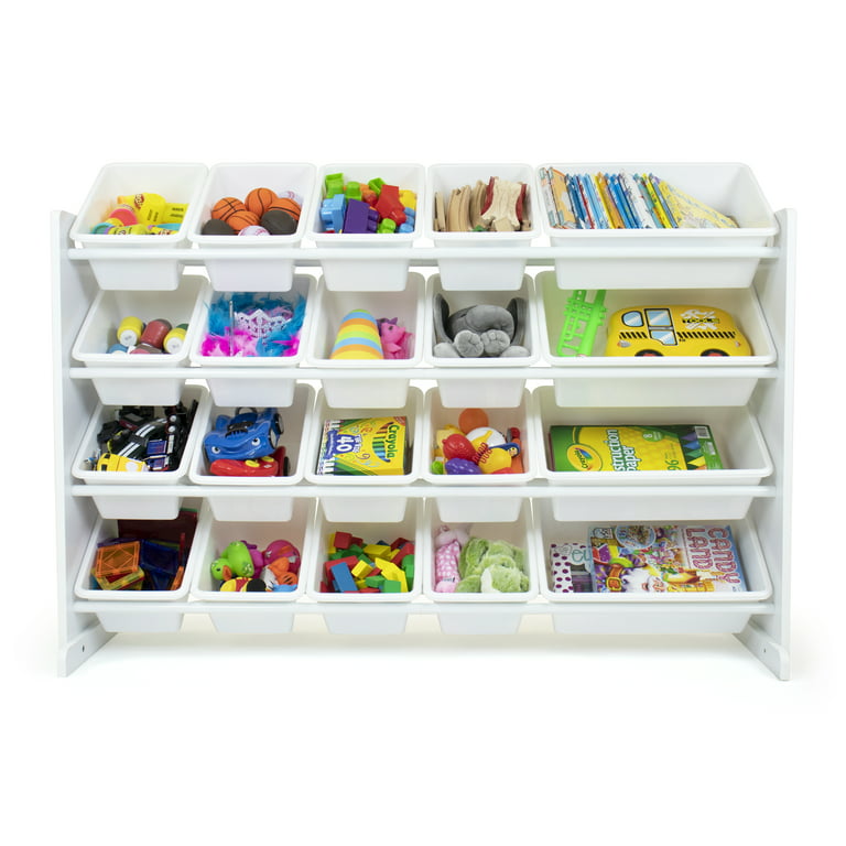 Humble Crew Cambridge White Toy Storage Organizer with 9 Storage Bins