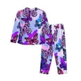 thumbnail image 2 of Uemuo Flying Butterflies Pattern Womens Pajama Sets,PJ Set for Women,Pajamas for Women Logo,Long Sleeve Pajama Set for Women,Soft Long Sleeve Top With Pants-XX-Large, 2 of 9