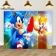 thumbnail image 3 of Fondo de fotografía con iluminación de Sonic Hedgehog, pancarta de cumpleaños para niños, decoración para fiesta de baby shower, fondo de vinilo de poliéster con dibujos animados, 3 of 5