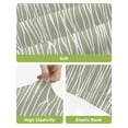 thumbnail image 4 of Green Waves Stripes Bar Stool Covers Set of 6, Vintage Minimalist Lines Texture Stretch Washable Bar Chair Covers with Backs, Removable Pub Counter Height Chair Cover for Kitchen Dining Room Cafe, 4 of 7