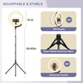 thumbnail image 5 of Sensyne Anillo de luz de 12" con soporte para trípode de 62", luz LED circular para selfies con fuerte soporte magnético para teléfono compatible con teléfonos móviles para transmisión en vivo/grabaci, 5 of 5