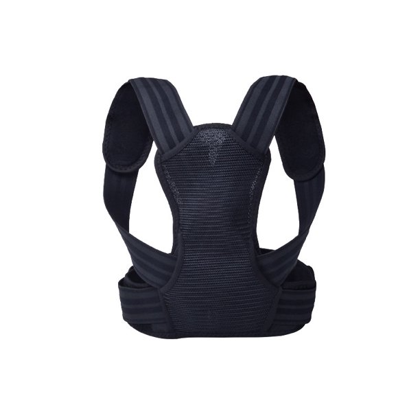 Corrector de postura para hombres y mujeres, soporte de columna/espalda, reduce el dolor de cuello, espalda y hombros, aparatos ortopédicos con almohadillas suaves y transpirables, enderezamiento de la columna vertebral y postura -L, negro LingWen 8390615278263