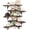 6-walnut Brown, variant on Corner Floating Shelves Set of 5, Rustic Wood Wall Mounted Corner Shelf for Bathroom, Kitchen, Bedroom, Home Decor, Laundry Room, Living Room(Gray)