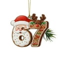 thumbnail image 2 of 67 Christmas Ornament, Funny 67 Ornament Decor Christmas Tree Hanging Ornaments,Six Seven Ornament, 67 Decorations Meme Grandkid Birthday Gift Xmas Holiday Home Decor (G), 2 of 3