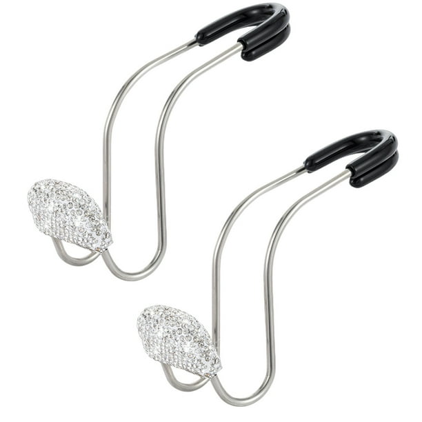 Gancho para asiento de coche de acero inoxidable con forma de diamante, gancho para respaldo de asiento de coche, gancho de almacenamiento para coche