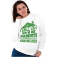 thumbnail image 4 of Live With Parents Slacker Funny Unisex Plus Fleece Graphic Sweatshirt Brisco Brands 5X, 4 of 5