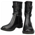 thumbnail image 3 of Zapatos Negros De Anime, Botas De Cosplay Antideslizantes De Cuero Pu, Botas De Tubo Medio Con Cierre De Cremallera, Accesorios Para Disfraces De Cosplay Yuarrent AP006408-02, 3 of 6