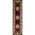 thumbnail image 5 of 7' Round Red or Ivory Floral Bordered Indoor Area Rug, 5 of 6