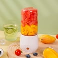 thumbnail image 1 of Portable Juicer Cup, Mini Fruit Crusher, Reusable Stainless Steel, 1-Piece Design, For Home/Office, Easy Clean, High-Speed Motor, Healthy Drinking, Compact Travel, Kitchen Gadget | Plastic, White, 1 of 7