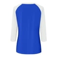 thumbnail image 4 of Shirt for Women's Fashion Casual Raglan Sleeve Round Neck 3/4 Sleeve Loose Printed T-Shirt Ladies Top, 4 of 5