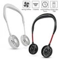 thumbnail image 3 of 3 Speed USB Fans Adjustable for Home Office Tra Rechargeable Wearable Neckband Fan Portable Hand Free Mini Neck Double, 3 of 6