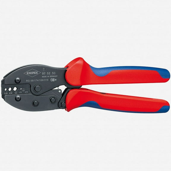 Knipex 97-52-50 PreciForce Crimping Pliers - Coax-, BNC- and TNC-