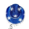 thumbnail image 6 of Santa Hats Western Cowb`oy Hat With Shiny Rhinestone And Fringe For Disco Party Country Music Festival Stage Performance Small Santa Hats, 6 of 6
