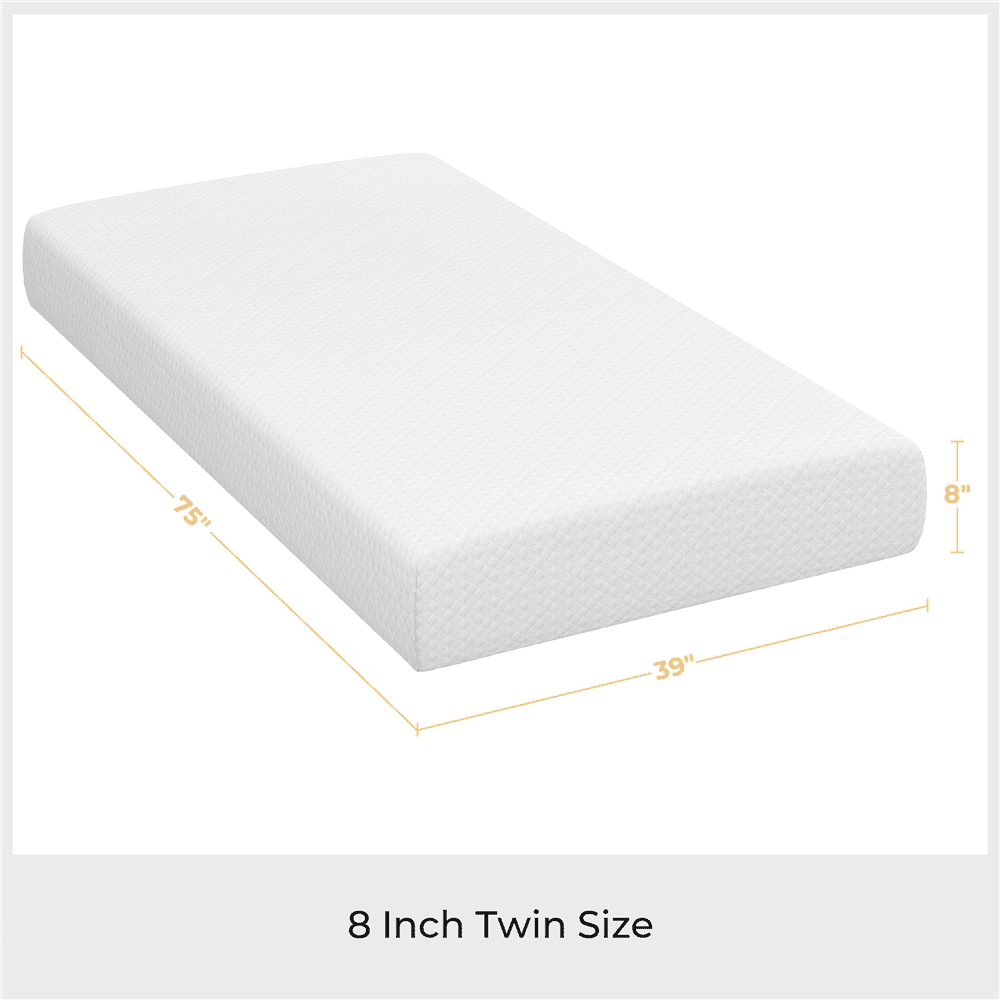 Renwick 8'' Cooling Gel Memory Foam Mattress with Green Tea Scent, Medium, Twin