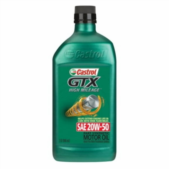 Castrol GTX 20W-50 High Mileage Motor Oil (1 Quart)
