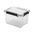 thumbnail image 1 of Sterilite 32 L Gasket Box, WaterProof Clear Plastic Storage Bin with Lid, Gasket Seal and Durable Latches, Black, 1 of 10