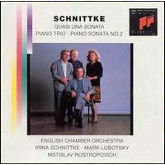 Alfred Schnittke: Quasi Una Sonata; Piano Trio; Piano Sonata No. 2 (CD) by Irina Schnittke (piano), Mark Lubotsky (violin), Mstislav Rostropovich (cello), English Chamber Orchestra;...