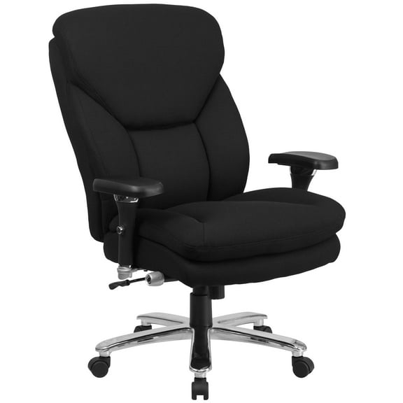 Flash Furniture Hercules Series 24/7 Intensive Use Swivel Office Chair with Extra Wide Seat, Black