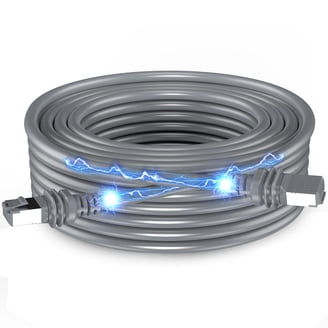 Câble D'Extension PoE Pour Starlink Gen 2 – 15 M, 26 AWG, Étanche | Pour Antenne Rectangulaire V2 (Gris)