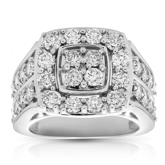 Vir Jewels 3 CTTW Diamond Engagement Ring Cushion Shape 14K White Gold Bridal Wedding Size 7 Female