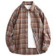 thumbnail image 2 of Kilaqueen Long Sleeve Shirts for Men Checkered Button Down Lapel Shirts Casual Fashion Vintage Relaxed Fit Shirts, 2 of 9
