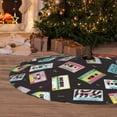thumbnail image 6 of Picia Colorful Retro Tape Print Christmas Tree Skirt , Christmas Tree Skirt Ornaments for Merry Christmas Holiday Party Decorations Indoor Outdoor-30", 6 of 7