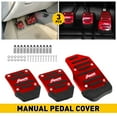 thumbnail image 6 of Manual Pedal Cover Red Nonslip Car Pedal Pads Petrol Clutch Brake Pad Cover Foot Pedals Rest Plate Pack of 3, 6 of 10