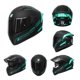 thumbnail image 3 of Casco de moto HAX Obsidian integral con doble visera, negro mate, color Aqua S, 3 of 6