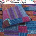 thumbnail image 4 of Cozy Line Home Fashions Aldiana 3-Piece Purple Patchwork Reversible Cotton Quilt Bedding Set, King, 4 of 5