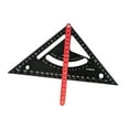 thumbnail image 1 of Escuadra de carpintero, escuadra combinada, regla triangular portátil multifuncional, herramientas de carpintería para proyectos de enmarcado y, 1 of 9