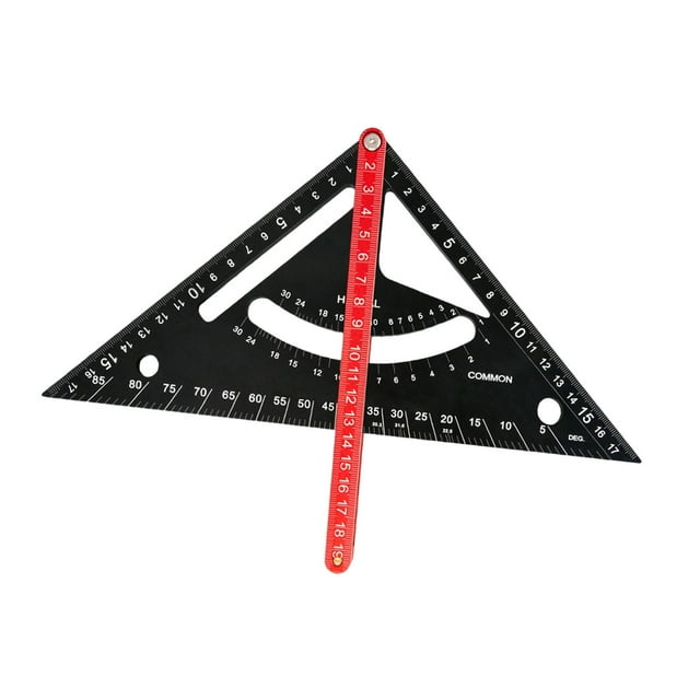 Escuadra de carpintero, escuadra combinada, regla triangular portátil multifuncional, herramientas de carpintería para proyectos de enmarcado y