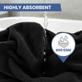 thumbnail image 6 of Linteum Textile 20x40 Inch, 100% Cotton Premium Hair Towels, Luxury Black (12 Pack), 6 of 7