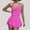 Hot Pink, variant on Summer Rompers For Women 2024 Tennis Skirt Dress Athletic Skort Romper Dress With Shorts Underneath Trendy Dressy Bodysuits Turtle Neck Long Sleeves Glittery Suit Women New Years Eve Outfit Velour