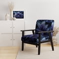 thumbnail image 2 of Designart "Fernes Bleues Indigo Calm II" Chaise d'Appoint Rembourrée - Fauteuil Moderne pour Chambre, 2 of 7