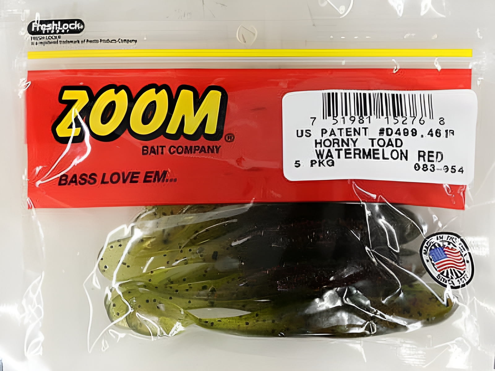 (2 pack) Zoom Horny Toad 4.25'' Watermelon Red 5pk