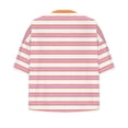 thumbnail image 5 of Tittly T Shirts for Women Spring Tops for Women Womens Summer Striped Shirts Casual Color Block Short Sleeve Tops Loose Fit Crew Neck Tees Tshirts Shirts Basic Tees Hot Pink L, 5 of 9