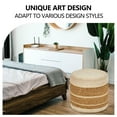 thumbnail image 3 of Handwoven Cattail Pouf Ottoman, Lightweight Durable Natural Jute Footrest, Versatile Vanity Stool Shoe Bench for Balcony Garden Living Room, 3 of 6
