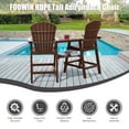 thumbnail image 3 of Tall Adirondack Chairs Set of 2，HDPE Outdoor Adirondack Barstools with Double Connecting Tray Patio Stools Weather Resistant for Outdoor Deck Lawn Pool Backyard, Brown, 3 of 8