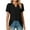 Black, variant on Patlollav Women Tees Under $10, Tops for Women Short Sleeve Solid Comfortable Breathable V-Neck Blouses Shirt