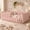 Pink, variant on Twin Size Kids Floor Bed, Soft Upholstered Montessori Floor Bed with Full Surround Safety Rails, Low Profile Toddler Bed Frame for Boys & Girls