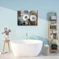 thumbnail image 3 of abstract Wall Art Black and white Dandelion Wall Art for Living Room Blue Floral Picture on Wood Background Canvas Prints Artwork for Home Decor 12x16 Inch Wood Grain Watercolor Painting, 3 of 4