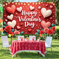 thumbnail image 6 of Red Roses Valentine's Day Banner Heart Shapes Love Display Romantic Gift Boxes Romantic Backdrop for Valentine's Party Romantic Date Indoor Decoration, 6 of 9