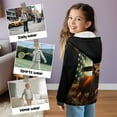 thumbnail image 3 of Xoenoiee Deer Cross American Flag Print Zip Up Hoodie Long Sleeve Sweatshirt Shirt for Kids Girl Aesthetic Hooded Sweatshirt Active Top Workout Casual Hoodie Fall Outfits Sportswear, S, 3 of 7