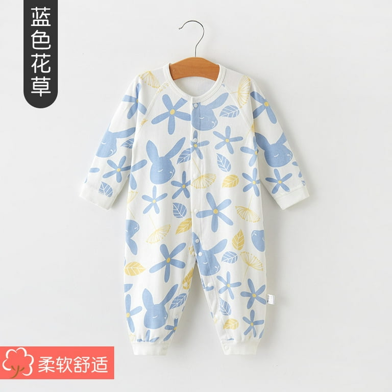 Premium Photo  Bright spring jumpsuits for newborns hang on