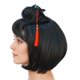 thumbnail image 4 of Peluca Geisha Glamour Witty Emporium negra corta con flequillo, 4 of 6