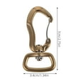 thumbnail image 2 of HEMOTON Swivel Snap Hooks, Swivel Carabiner, Stainless Steel Locking Carabiner Clips For Sports, Luggages, Pets, Keychains, Flag Clips Golden, 2 of 7