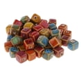 thumbnail image 1 of KLKCMS 50Pcs Mixed Ceramic Beads Loose Porcelain Beads Charms Bracelet DIY Findings , 10mm, 1 of 9