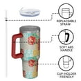thumbnail image 4 of OBREWU Pioneer Flower Tumbler with Handle and Lid,Pioneer Flower 40oz Double Wall Vacuum Insulated Tumbler,Cups Gift for Women and Men, 4 of 7