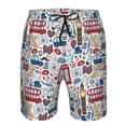 thumbnail image 4 of Yiaed London Symbols1 Print Men's Swim Trunks with Lining Quick Dry Sports Shorts Beach Shorts Boardshorts-Large, 4 of 5